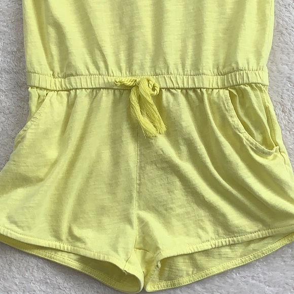 Zara Lemon Yellow Shorts Romper 7 EUC Girls - Picture 3 of 11